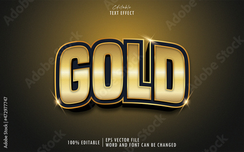 Gold chrome color Text Effect premium free download