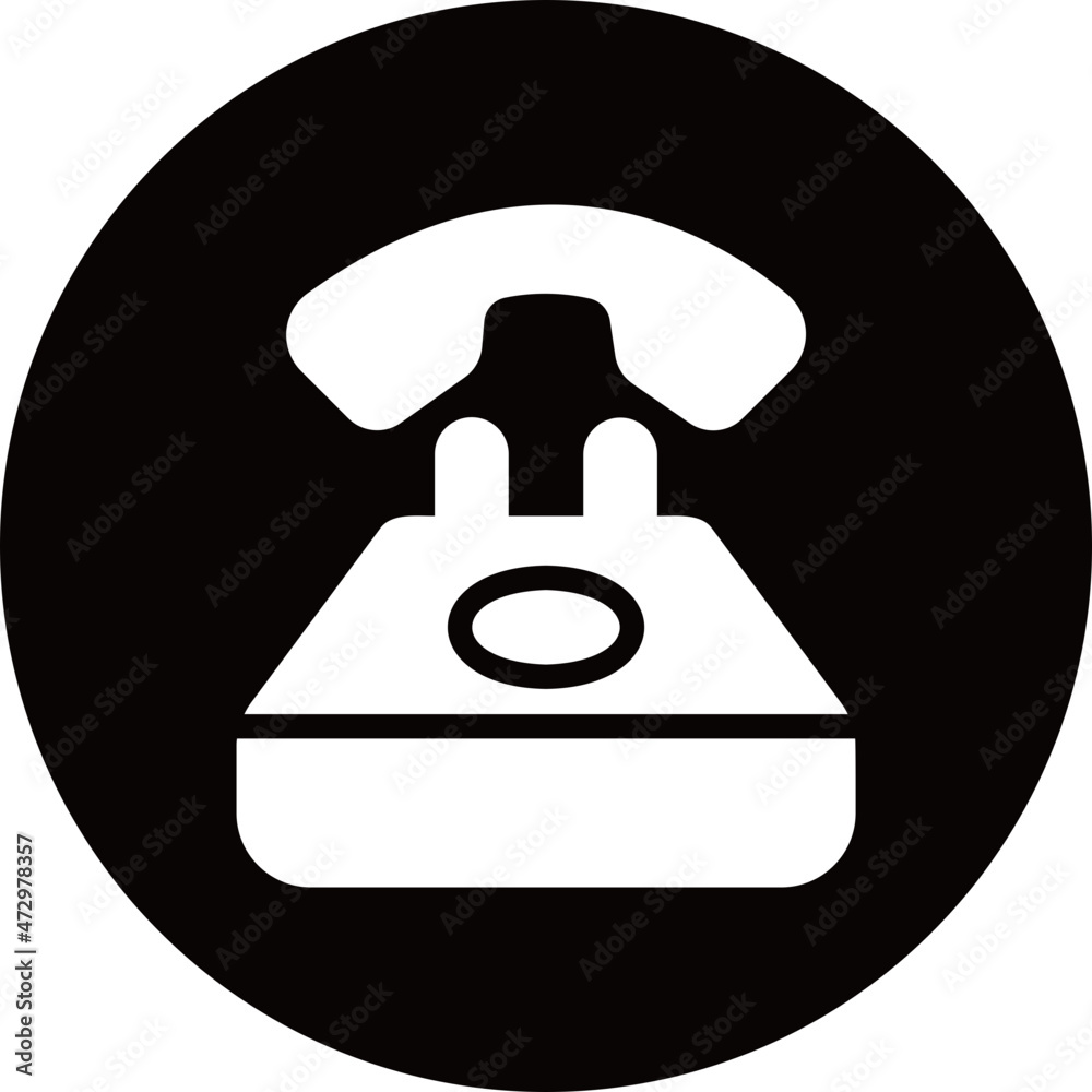 Obraz premium telephone glyph icon