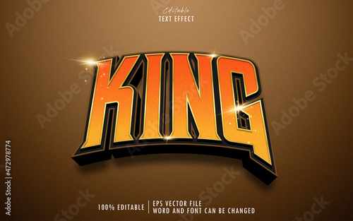 king gold text effect premium