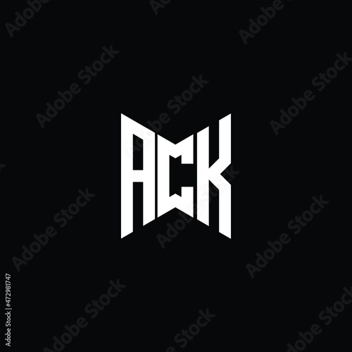 ACK letter logo creative design. ACK unique design
