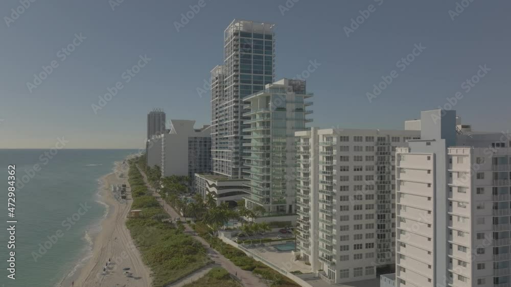 amazing epic aerial shot of miami beach florida during sunny day amazing epic aerial shot of miami beach florida during sunny day