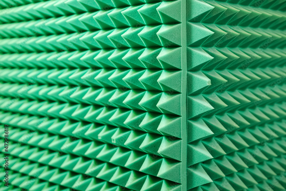 sound absorption in the damper material on the wall of the sound studio sound absorption in the damper material on the wall of the sound studio