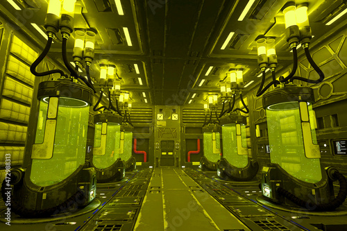 clone space room corridor scene