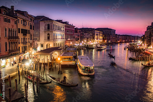 Beautiful view of old colorful buildings in Venice, Italy in summer © Erol