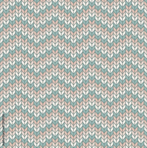 Vector small knit herringbone in chevron zig zag seamless pattern background. Morocco ethnic tribal modern color design. Use for fabric, textile, interior decoration elements, upholstery.