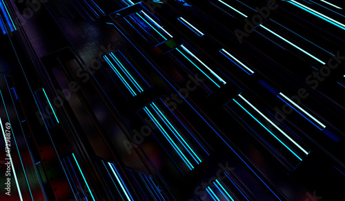 3d abstract technology back...