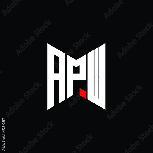 APW letter logo creative design. APW unique design
 photo