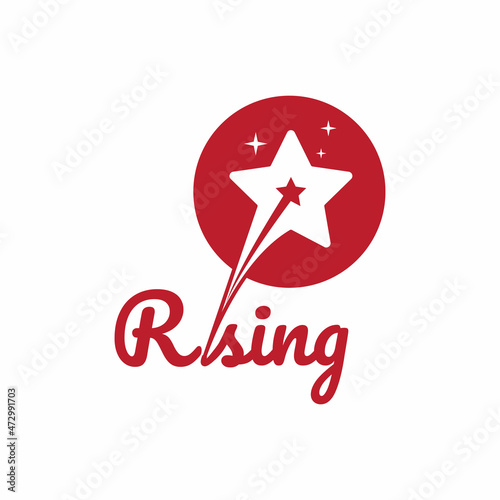 rising star logo vector template