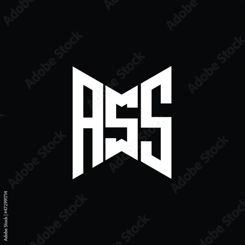 ASS letter logo creative design. ASS unique design
