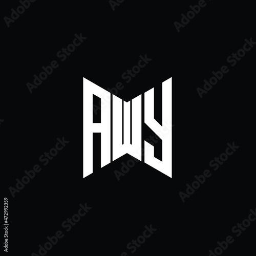 AWY letter logo creative design. AWY unique design
 photo