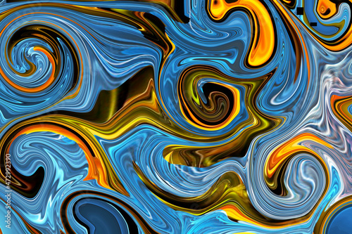 The abstract texture of liquid marble.