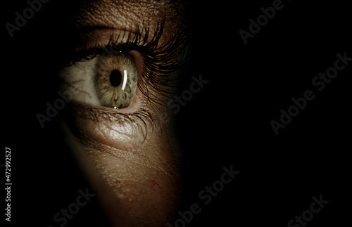 close up of a eye