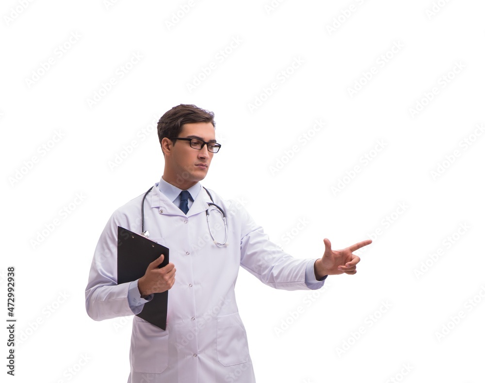 Young doctor isolated on white background Young doctor isolated on white background