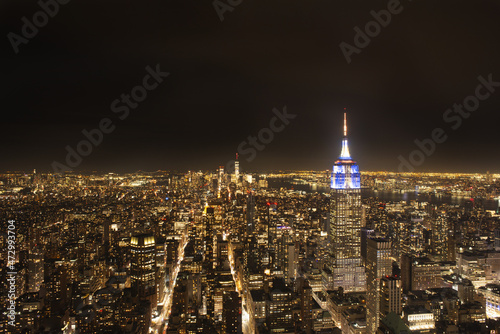 New York city by night or after sunset