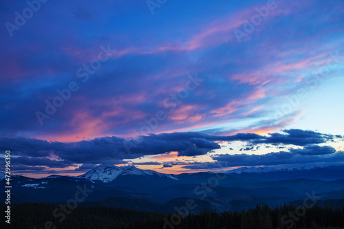 Evening colors of the sky