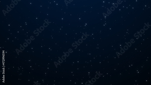 Night starry skies with twinkl or blink stars background. Space backdrop