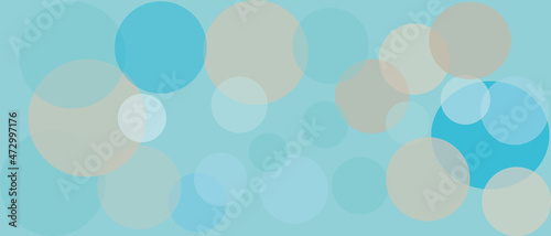 Blue background with circles of different diameters with a transparency texture, aqua in the template for the cover. Turquoise pattern for web screensaver.