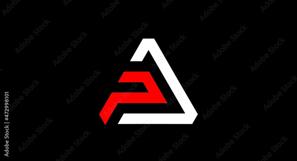 Abstract monogram letter p logo design vector templates in triangle shape, PA Lago, Abstract monogram letter p logo design vector templates in triangle shape, PA Lago,