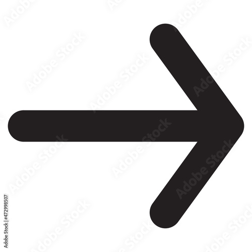 right arrow vector icon for app and website