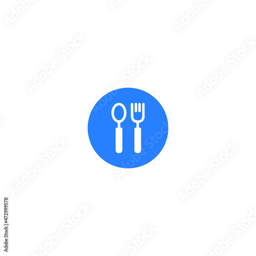 fork and spoon icon sign © Welkom creative