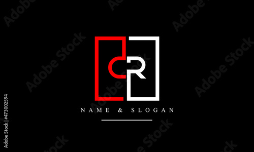 RC, CR, R, C abstract letters logo monogram