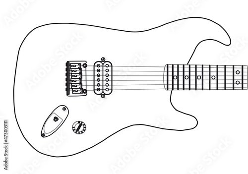 Modern Guitar Outline