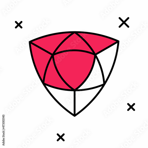 Filled outline Diamond icon isolated on white background. Jewelry symbol. Gem stone. Vector