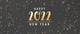 2022 New Year celebration theme with confetti - 3D render