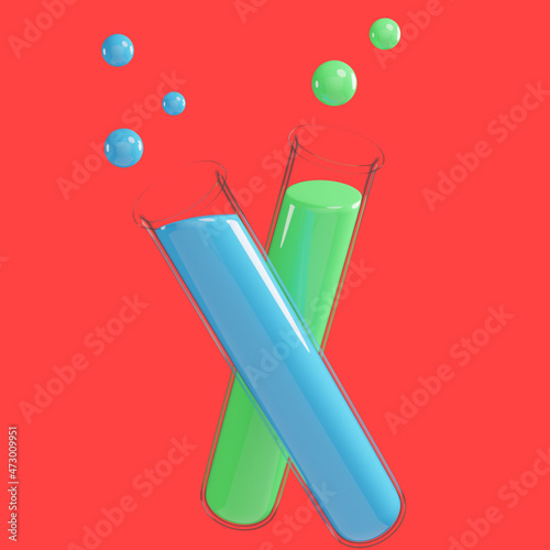 chemist potion 3d illustration