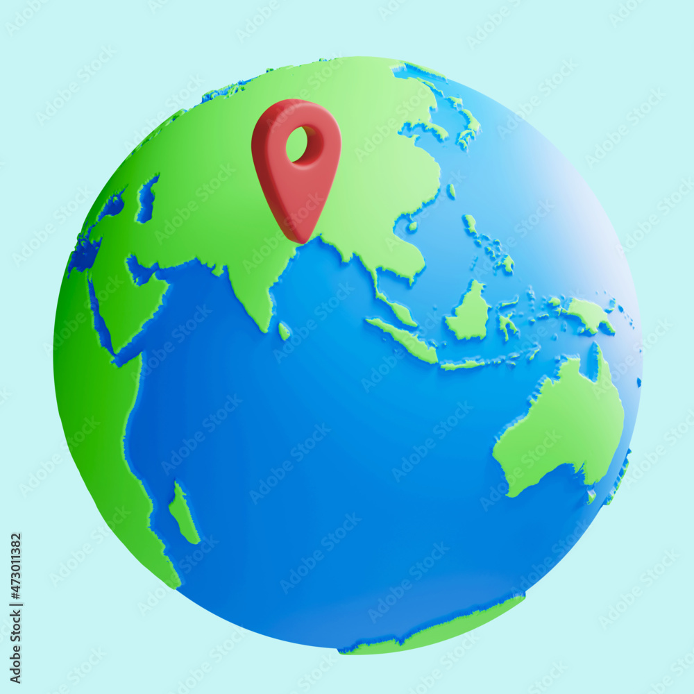 Obraz premium earth gps 3d illustration