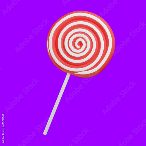 lollipop 3d illustration