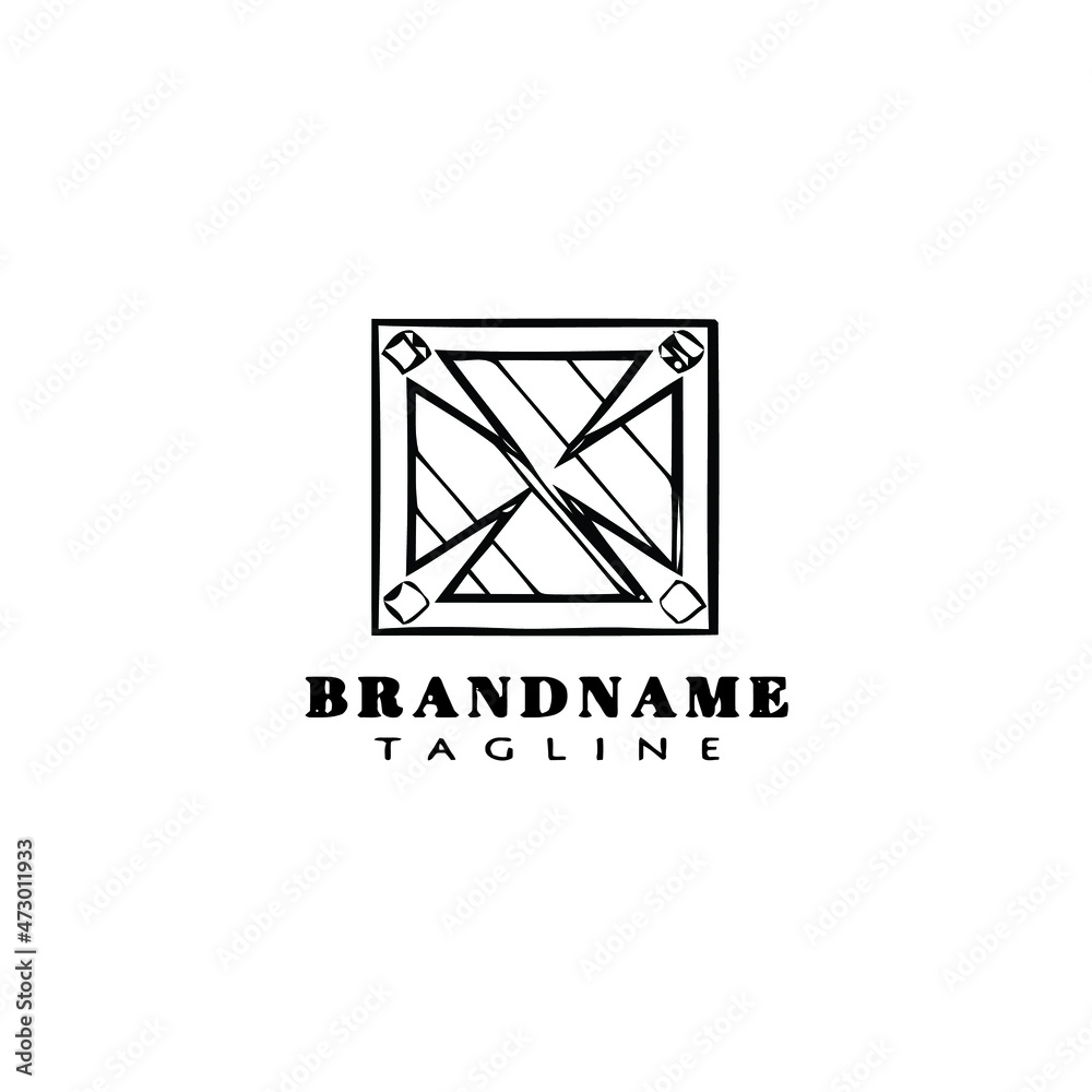 Fototapeta premium tiles logo cartoon icon design template black isolated vector