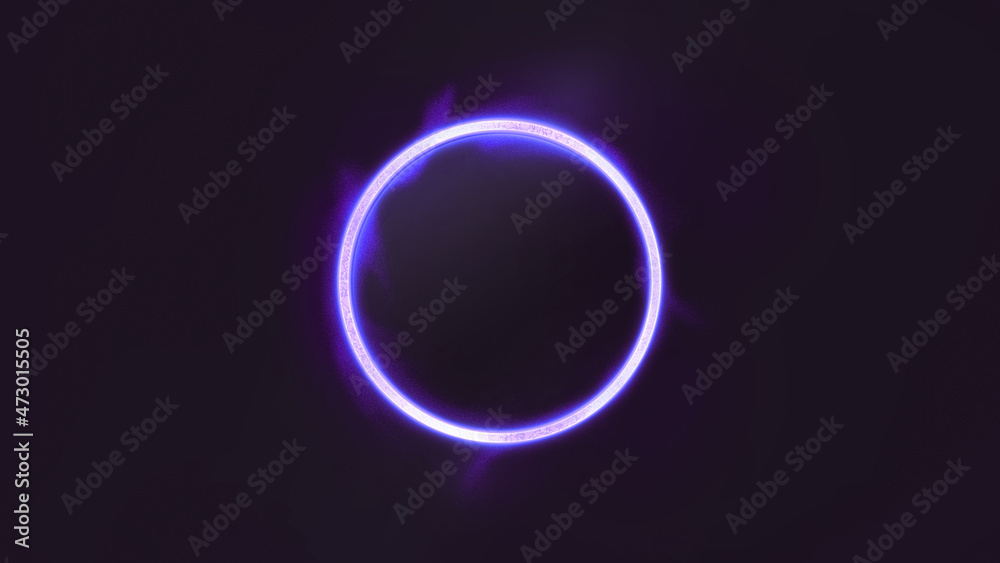 violet light neon circle. web object