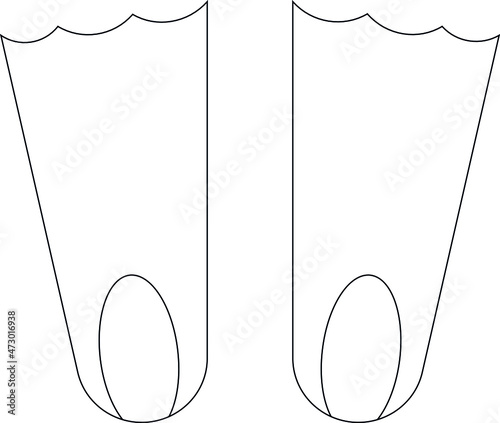 camping and outdoor icons fins and dive