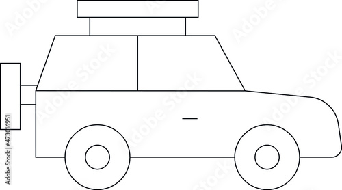 camping and outdoor icons car and vehicle