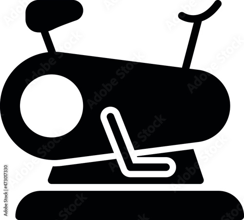 health and fittness icons stationary bike and gym