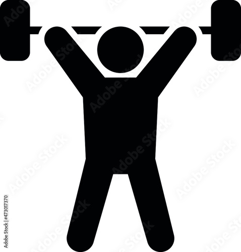 health and fittness icons weightlifting and dumbbell