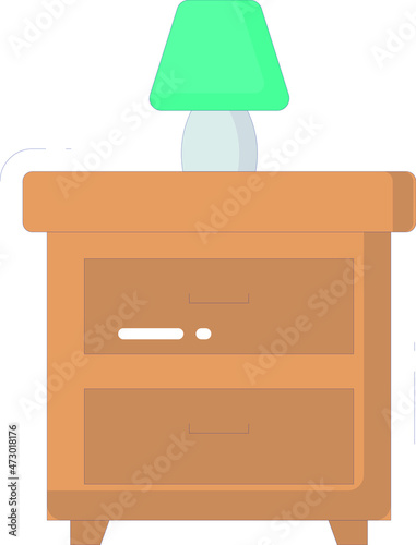 furniture icons table lamp and household