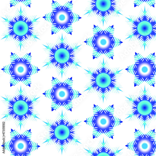 Christmas pattern from snowflakes, vector illustration on a white background, elements of New Year's decor, background for holiday packaging, flyers, New Year gifts