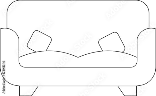 furniture icons sofa and rest