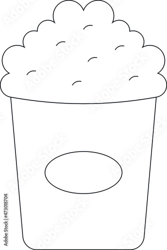 foods icons popcorn and snack