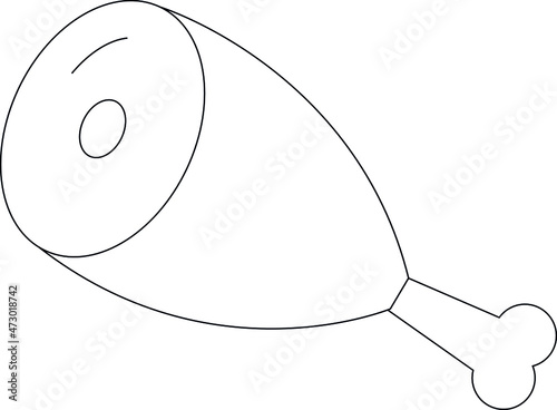 foods icons chicken leg and chicken