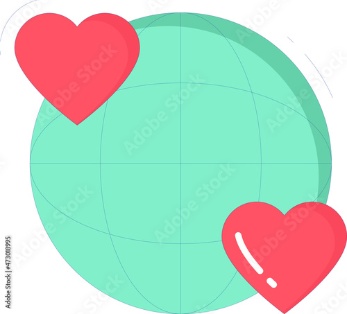 honeymoon icons world  and globe