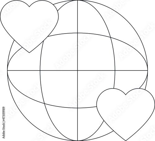 honeymoon icons world  and globe