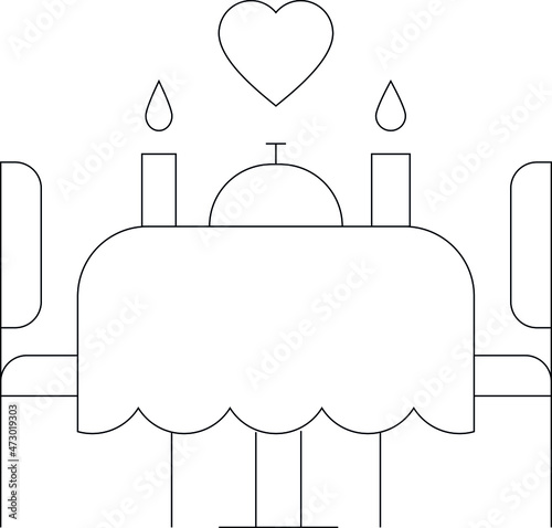 honeymoon icons dining table and honey moon