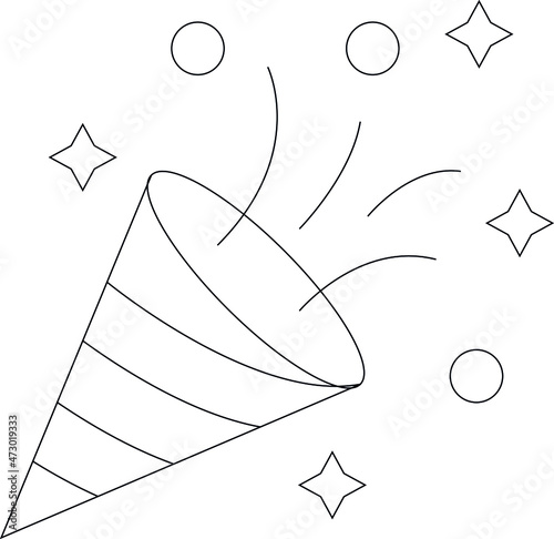honeymoon icons confetti  and party