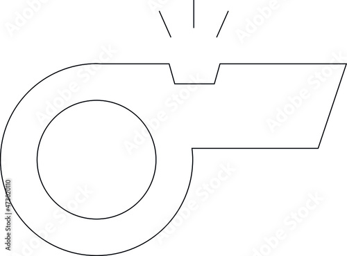 elearning icons whistle and referee