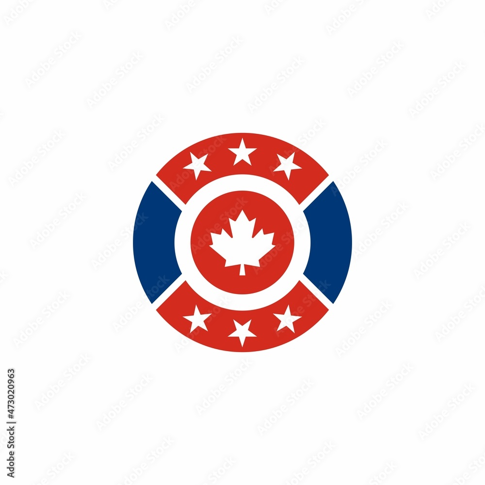 Badge Canada maple military logo design Badge Canada maple military logo design