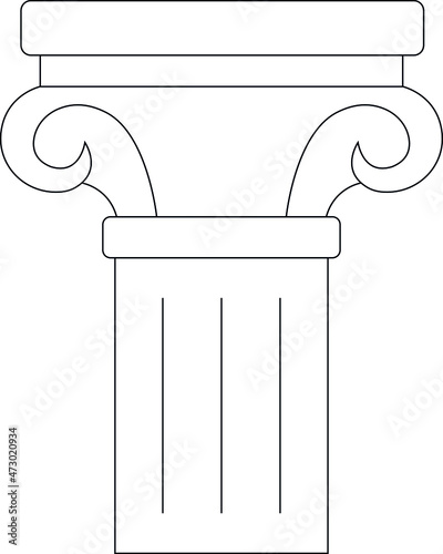 education icons pillar and column