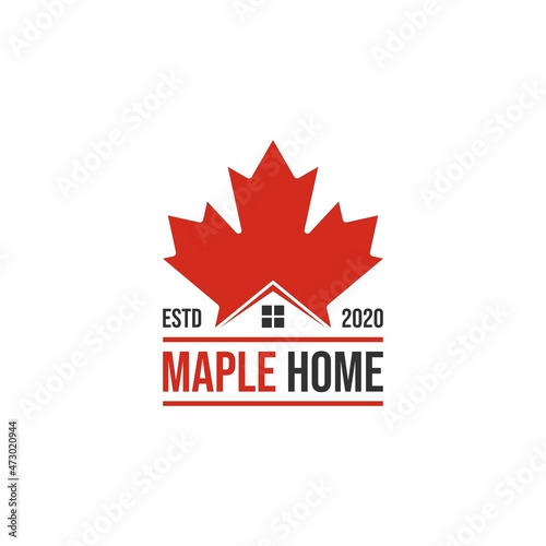 Red Maple Roof Canadian logo design